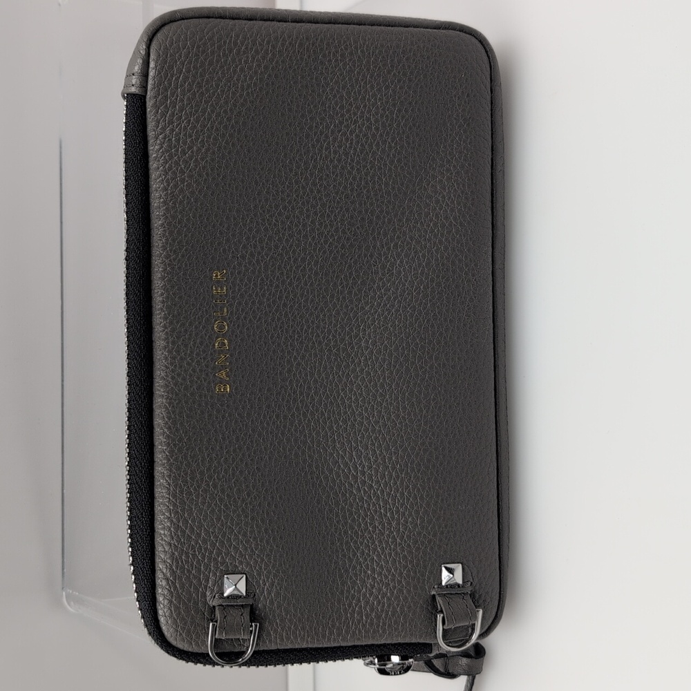 Bandolier Greige And Silver Expanded  Pouch Wallet